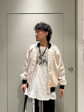 「アイテム（スカジャン）」を使った、kotarooooさん（メンズ・171cm）の秋コーディネート