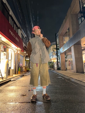 「BEAVER（ビーバー）のアイテム（パンツ）」を使った、kotarooooさん（メンズ・171cm）の夏コーディネート