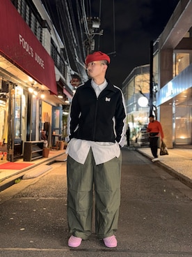 「BEAVER（ビーバー）のアイテム（パンツ）」を使った、kotarooooさん（メンズ・171cm）の春コーディネート