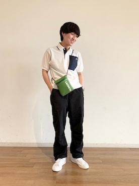 「LACOSTE（ラコステ）のアイテム（財布/小物）」を使った、hayatonさん（メンズ・168cm）の夏コーディネート