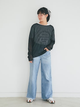 「RODE SKO（ロデスコ）のアイテム」を使った、ゆうかまるさん（キッズ・153cm）の夏コーディネート