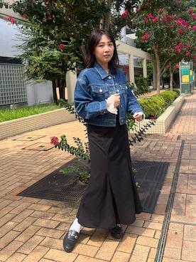 「短丈トップス」｜moeriさん（レディース・159cm）の秋コーディネート