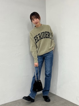 「ストレートデニム」｜moeriさん（レディース・159cm）の秋コーディネート