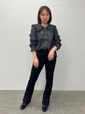 「SOMETHING（サムシング）のアイテム（トップス）」を使った、moeriさん（レディース・159cm）の冬コーディネート