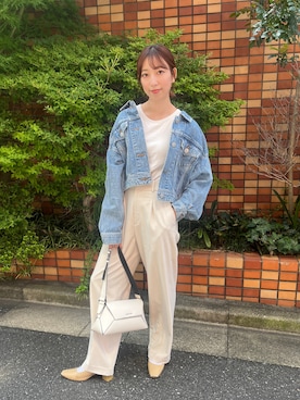 「SOMETHING（サムシング）のアイテム（ジャケット/アウター）」を使った、moeriさん（レディース・159cm）の秋コーディネート