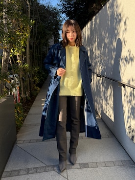 「アイテム（トレンチコート）」を使った、moeriさん（レディース・158cm・20代）の冬コーディネート