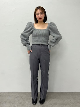 「ランチャーパンツ」｜moeriさん（レディース・159cm）の冬コーディネート