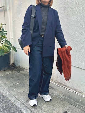 「アイテム（その他アウター）」を使った、osushikkoさん（レディース・154cm）の冬コーディネート