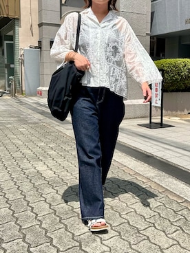 「BAG'n'NOUN（バッグンナウン）のアイテム」を使った、osushikkoさん（レディース・154cm）の夏コーディネート