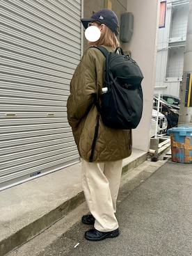 「アイテム（ノーカラージャケット）」を使った、osushikkoさん（レディース・154cm）の冬コーディネート