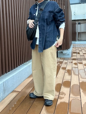 「アイテム（ベスト）」を使った、osushikkoさん（レディース・154cm）の秋コーディネート