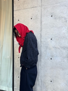 「アイテム（ストール/ショール）」を使った、Masato  Kobiyama さん（メンズ・170cm）の冬コーディネート