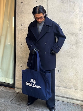 「アイテム（ピーコート）」を使った、Masato  Kobiyama さん（メンズ・170cm）の冬コーディネート