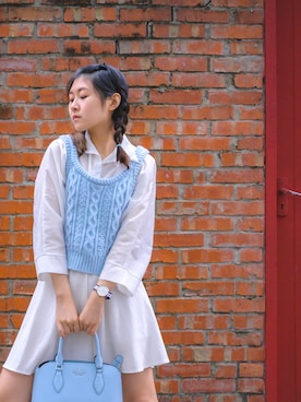 「DW（ディーダブリュー）のアイテム」を使った、Alice Huさん（レディース・153cm）の秋コーディネート