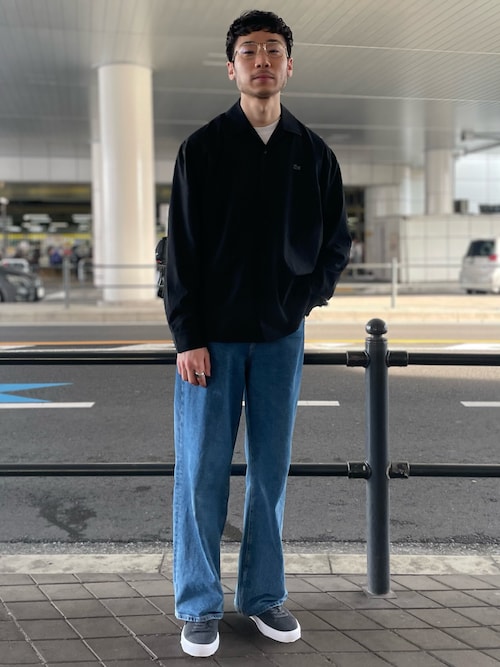 イージーワイドストレートデニムパンツ