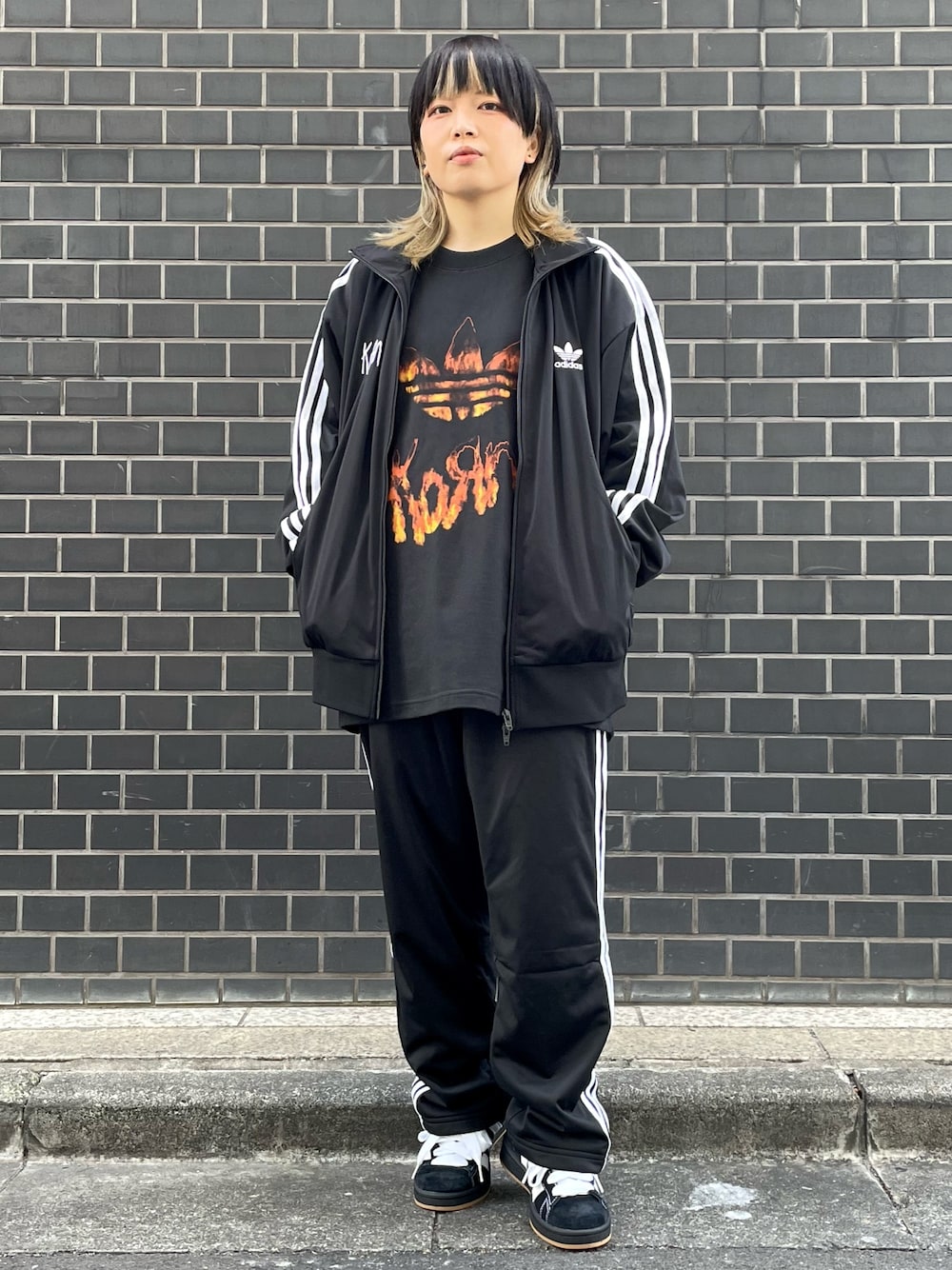 adidas Korn ブラック ジャージパンツ M 楽天市場】adidas × KORN アディダス コーン リバーシブル