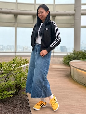 「ニットトップス」｜「アイテム（ジャケット/アウター）」を使った、IAさん（レディース・164cm）の夏コーディネート