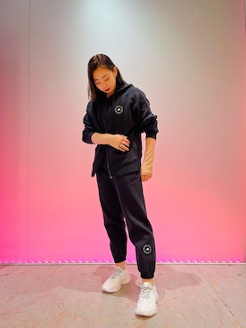 「レディース」｜「アイテム（スウェットパンツ）」を使った、IAさん（レディース・164cm）の冬コーディネート