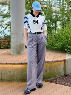 「adidas（アディダス）のアイテム（アクセサリー）」を使った、IAさん（レディース・164cm）の春コーディネート