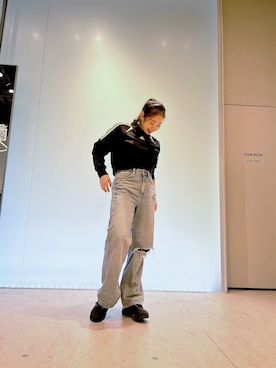 「レディース」｜「アイテム（スウェット）」を使った、IAさん（レディース・164cm）の冬コーディネート