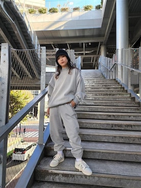 「レディース」｜「アイテム（スウェット）」を使った、NAさん（レディース・155cm）の冬コーディネート