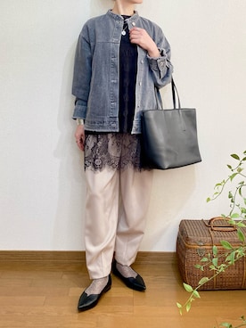 「AMELY（エミリー）のアイテム」を使った、chocotohanaさん（レディース・161cm）の春コーディネート