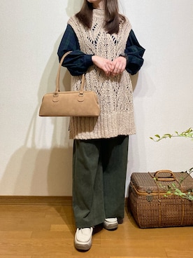 「MoonStar（ムーンスター）のアイテム」を使った、chocotohanaさん（レディース・161cm）の春コーディネート