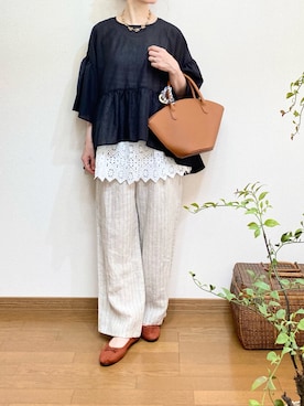 「LAKOLE（ラコレ）のアイテム」を使った、chocotohanaさん（レディース・161cm）の春コーディネート