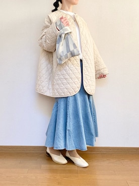 「Libra Cue（リブラ キュー）のアイテム（ジャケット/アウター）」を使った、chocotohanaさん（レディース・161cm）の春コーディネート
