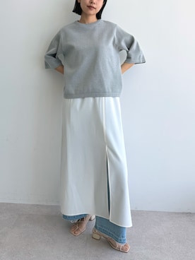 「for/c（フォーシー）のアイテム（トップス）」を使った、for/cさん（レディース・167cm）の春コーディネート