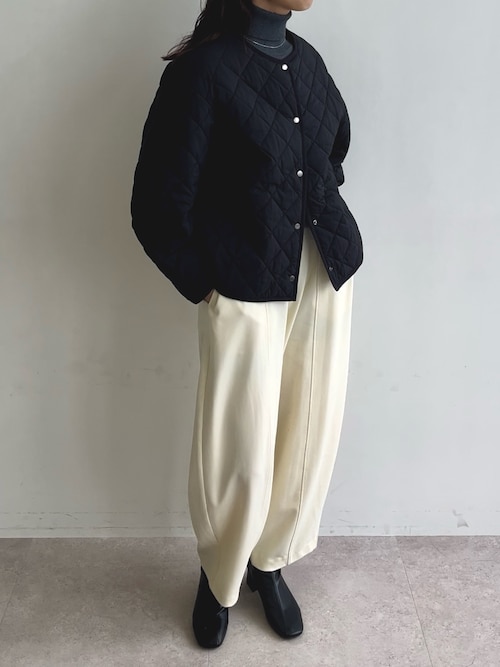 for/c（フォーシー） ジャケット ノーカラージャケット 撥水キルト中綿 