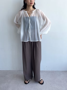 「for/c（フォーシー）のアイテム（パンツ）」を使った、for/cさん（レディース・163cm）の春コーディネート