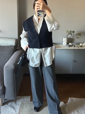 「for/c（フォーシー）のアイテム（トップス）」を使った、for/cさん（レディース・165cm）の冬コーディネート