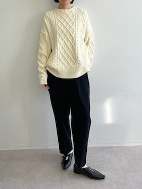 「for/c（フォーシー）のアイテム（パンツ）」を使った、for/cさん（レディース・167cm）の冬コーディネート