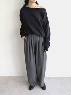 「for/c（フォーシー）のアイテム（パンツ）」を使った、for/cさん（レディース・162cm）の春コーディネート