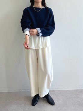 「for/c（フォーシー）のアイテム（パンツ）」を使った、for/cさん（レディース・162cm）の冬コーディネート