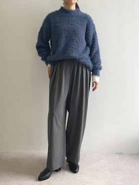 「for/c（フォーシー）のアイテム（パンツ）」を使った、for/cさん（レディース・162cm）の冬コーディネート