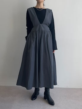 「for/c（フォーシー）のアイテム（ワンピース/ドレス）」を使った、for/cさん（レディース・162cm）の冬コーディネート