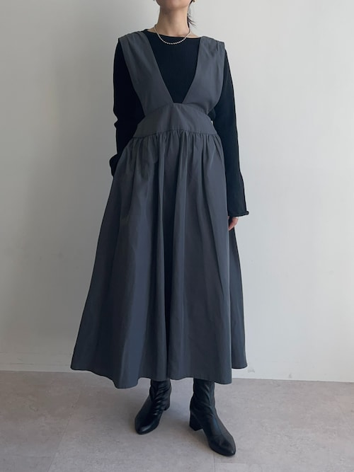 撥水ギャザージャンパースカート【サスティナブル】（ジャンパー