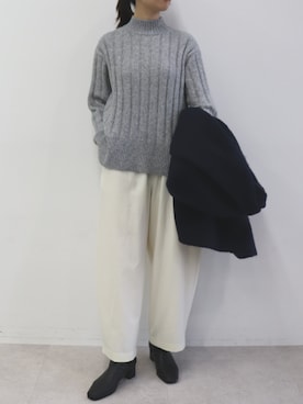「for/c（フォーシー）のアイテム（パンツ）」を使った、for/cさん（レディース・162cm）の冬コーディネート