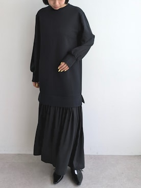 「for/c（フォーシー）のアイテム（ワンピース/ドレス）」を使った、for/cさん（レディース・163cm）の冬コーディネート