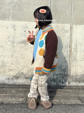 「F.O.KIDS（エフオーキッズ）のアイテム」を使った、cute_babystaglamさん（キッズ・100cm）の冬コーディネート