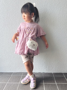 「西松屋（ニシマツヤ）のアイテム」を使った、cute_babystaglamさん（キッズ・100cm）の夏コーディネート