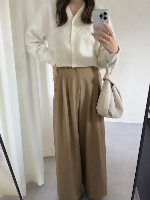 CAPRICIEUX LE&#39;MAGE - カプリシュレマージュ　フラッフィーショートカーディガン shio企画】フラッフィーショートカーディガン | CAPRICIEUX LE