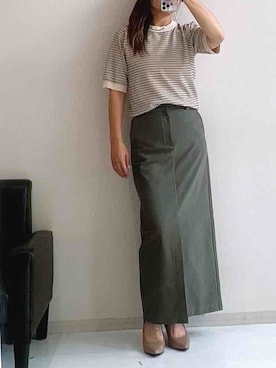 「Maison INNESS（メゾンアイネス）のアイテム」を使った、はちまろさん（レディース・162cm）の秋コーディネート