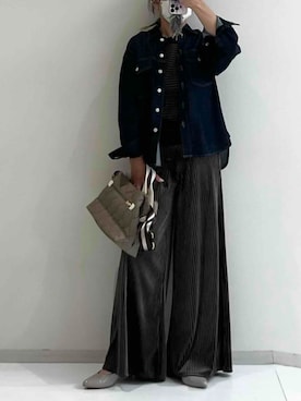 「Maison INNESS（メゾンアイネス）のアイテム」を使った、はちまろさん（レディース・162cm）の秋コーディネート