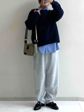 「Maison INNESS（メゾンアイネス）のアイテム」を使った、はちまろさん（レディース・162cm）の秋コーディネート