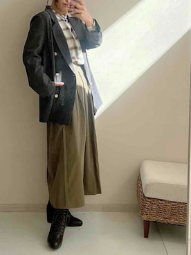 「nissen（ニッセン）のアイテム」を使った、はちまろさん（レディース・162cm）の秋コーディネート