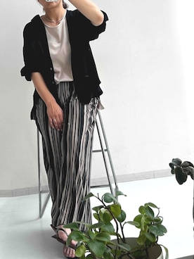 「Maison INNESS（メゾンアイネス）のアイテム」を使った、はちまろさん（レディース・162cm）の夏コーディネート