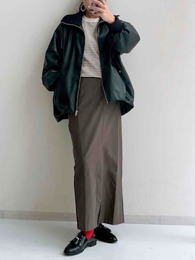 「Maison INNESS（メゾンアイネス）のアイテム」を使った、はちまろさん（レディース・162cm）の秋コーディネート